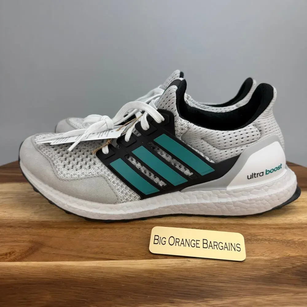 Adidas UltraBoost 1.0 White Pure Teal Running Shoes JQ0823 Men's Size 11.5 NWT